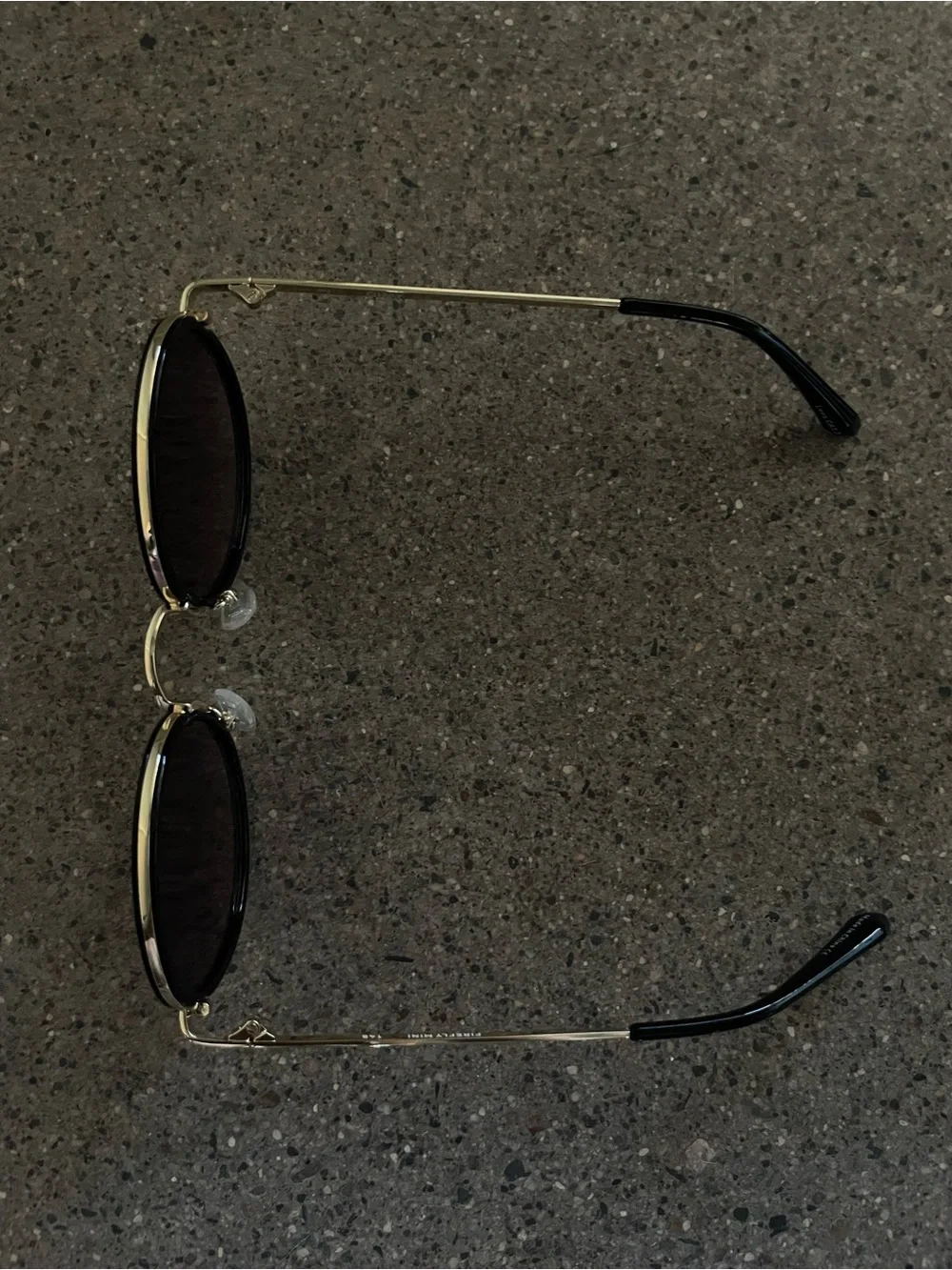 Quay Firefly Round Black Gold Metal Sunglasses UV Protection Womens
